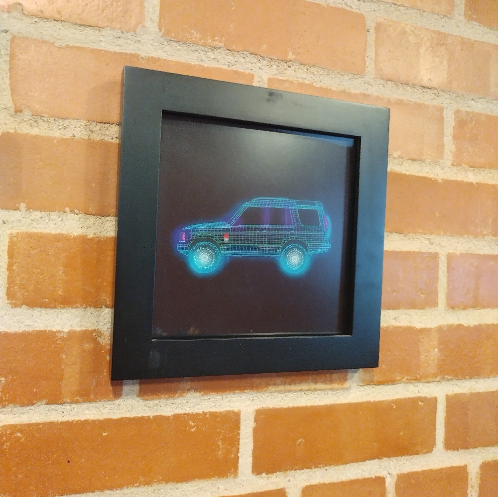 Neon Land Rover Discovery Framed Art Print By Neon Nicho